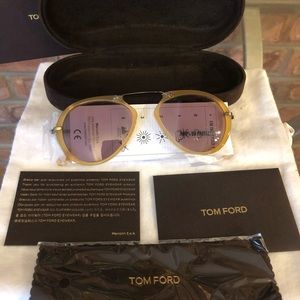 Tom Ford Arron sunglasses 53mm yellow $415